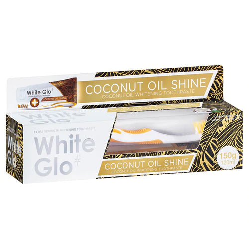 White Glo Coconut Oil Shine Whitening Toothpaste 150g